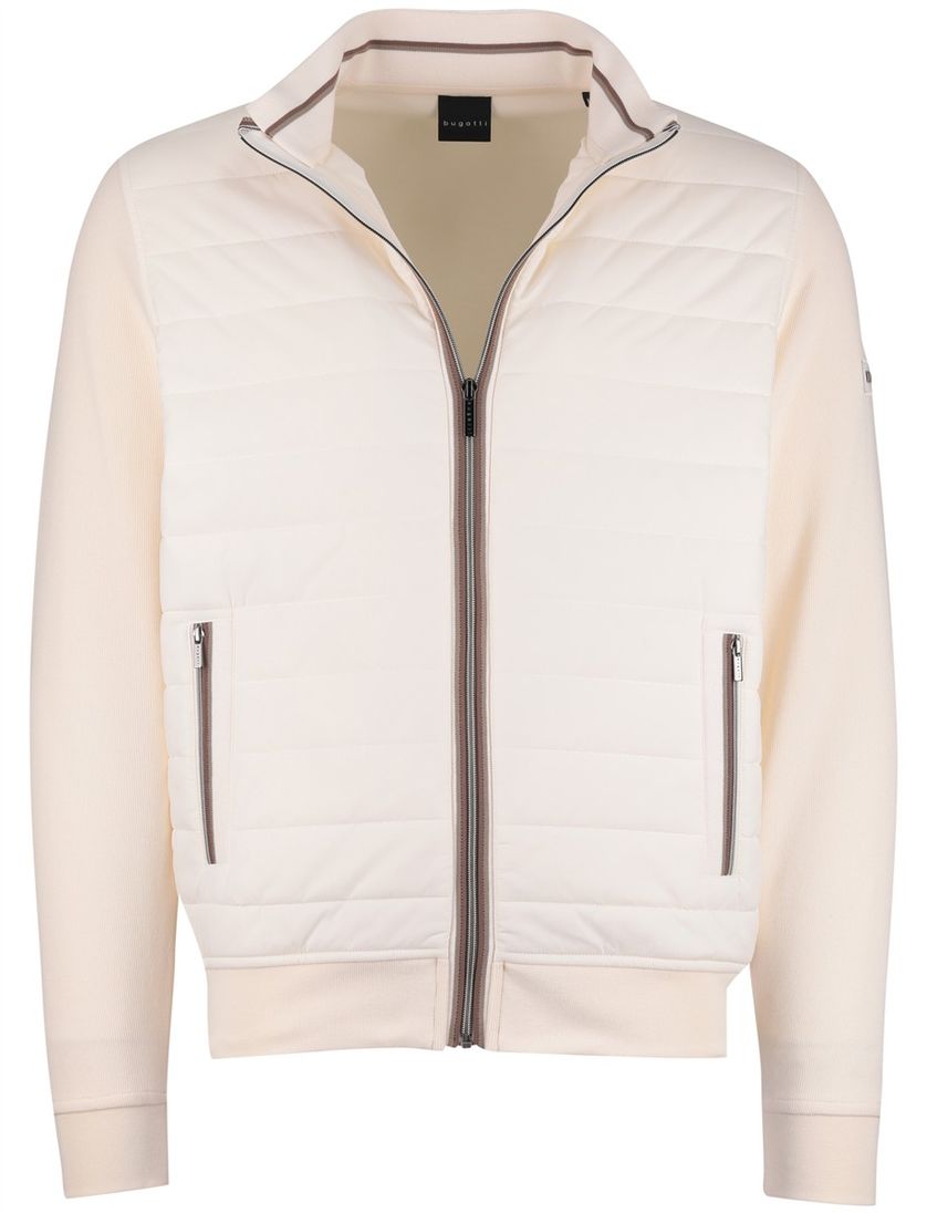 Bugatti vest katoen wijde fit beige outdoor
