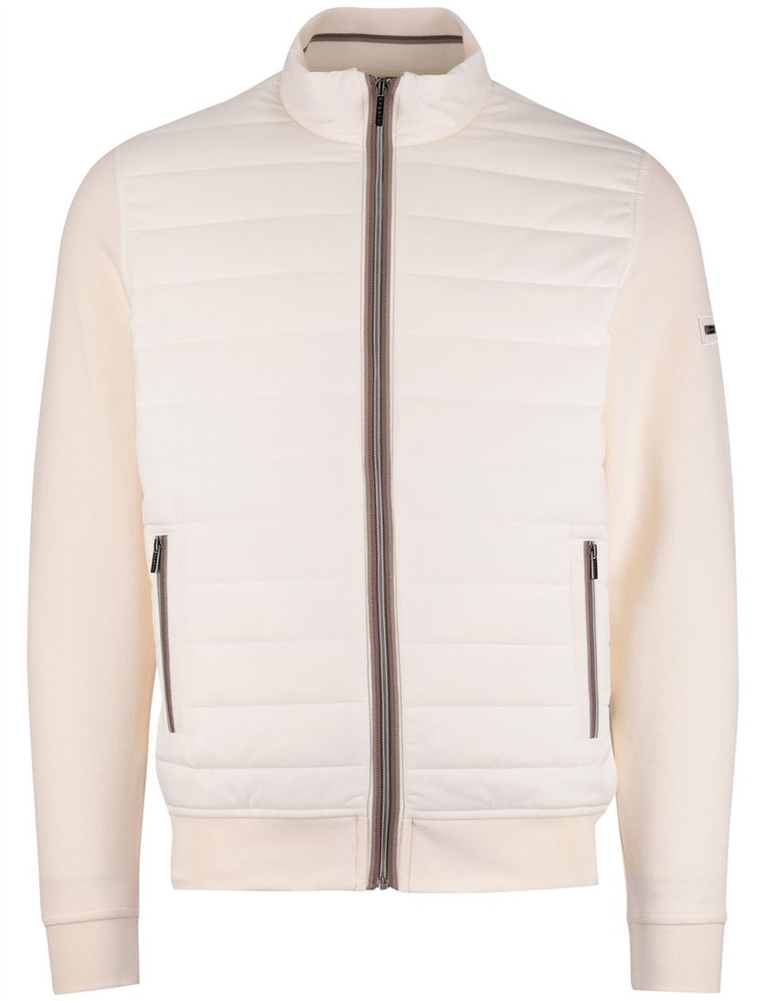 Bugatti vest katoen wijde fit beige outdoor
