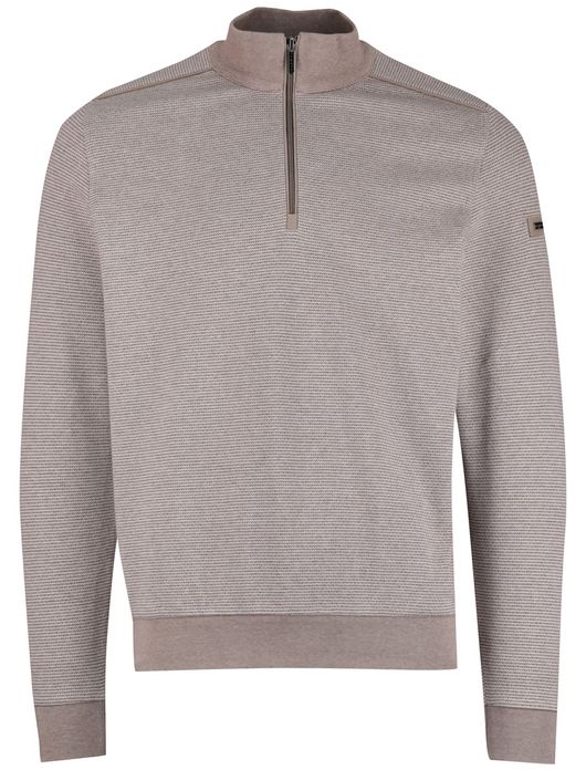 Bugatti half zip beige