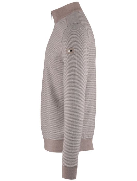 Bugatti half zip beige