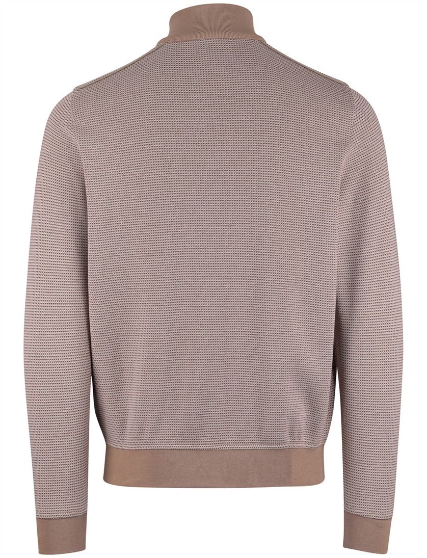 Vest Beige Bugatti rits geprint