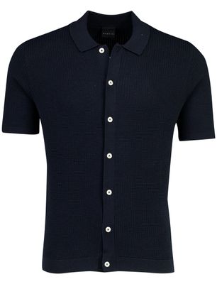 Bugatti Donkerblauwe Bugatti polo met boord