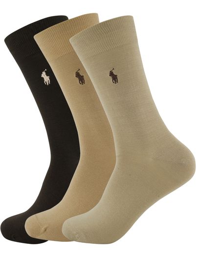 Polo Ralph Lauren Polo Ralph Lauren Sokken bruin en beige 3 pack