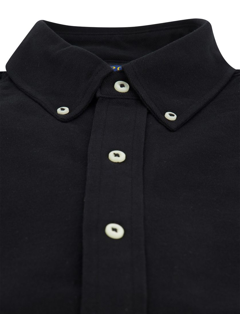 overhemd zwart Polo Ralph Lauren normale fit button down boord