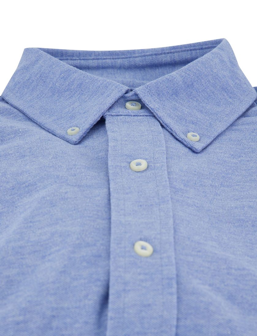 Overhemd Polo ralph lauren normale fit gemeleerd blauw