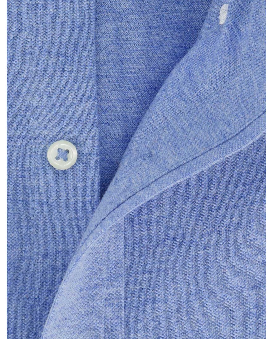 Polo ralph lauren overhemd blauw gemeleerd button down boord