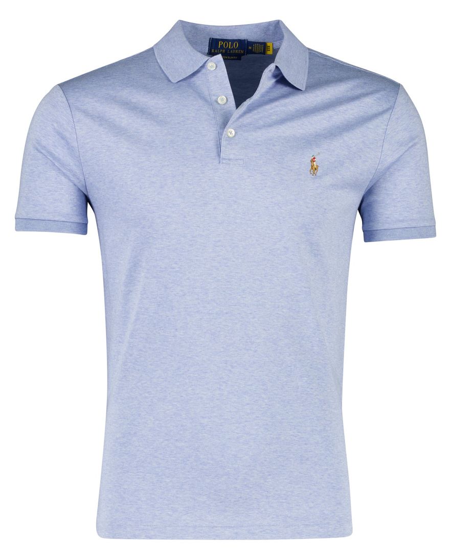 Custom slim fit polo lichtblauw Polo ralph lauren