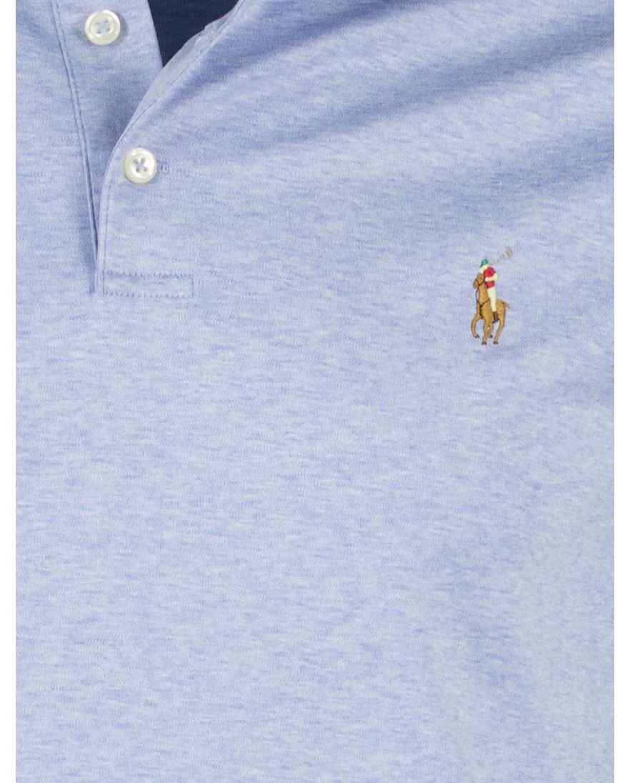 Custom slim fit polo lichtblauw Polo ralph lauren