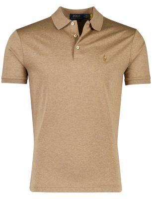 Polo Ralph Lauren Polo bruin gemeleerd custom slim fit polo ralph lauren
