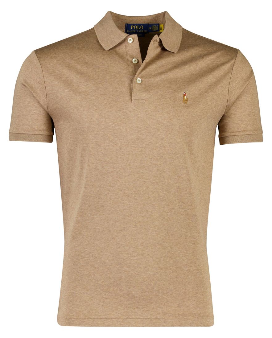 Polo ralph lauren polo bruin custom slim fit