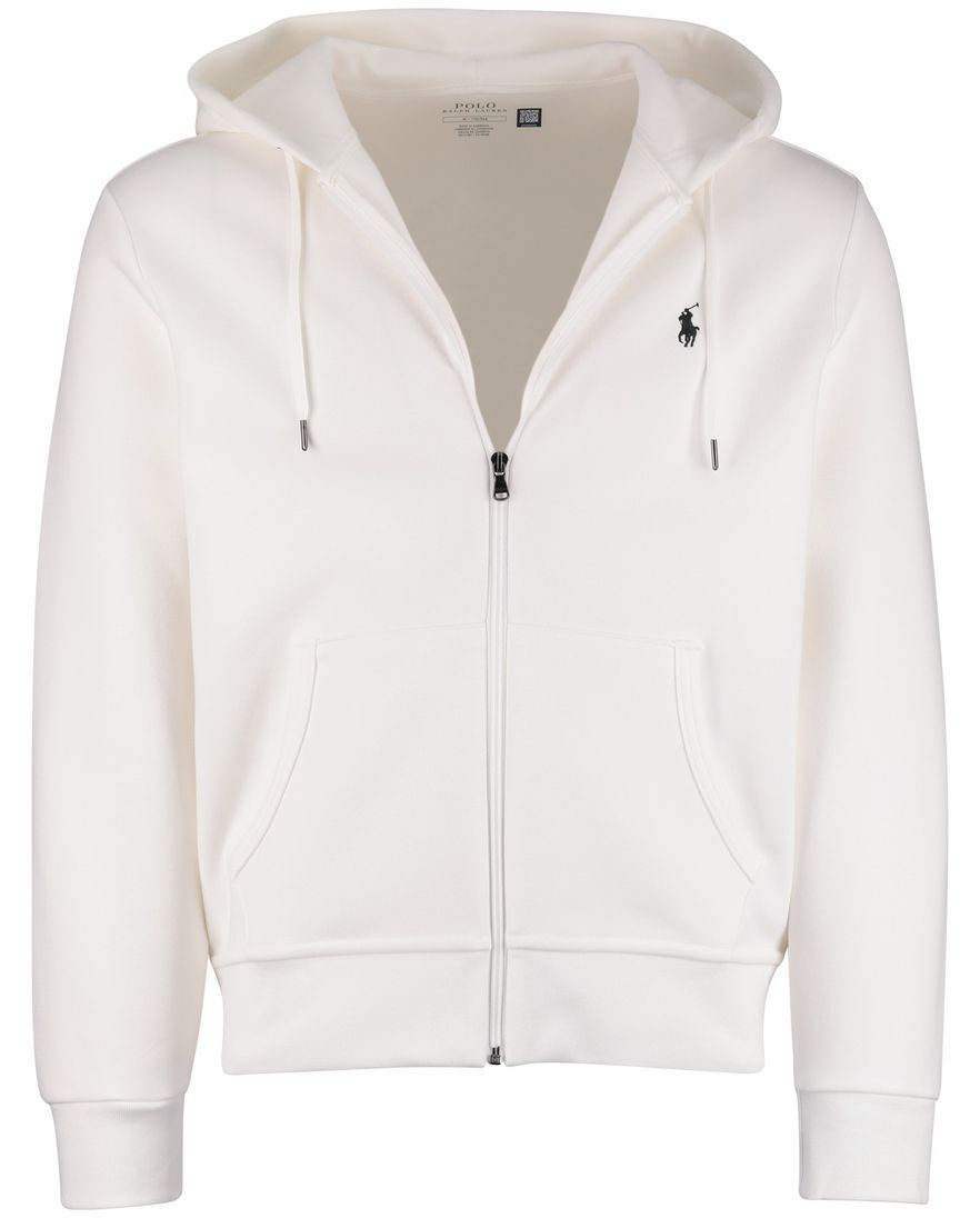 wit sweatvest Polo Ralph Lauren capuchon rits