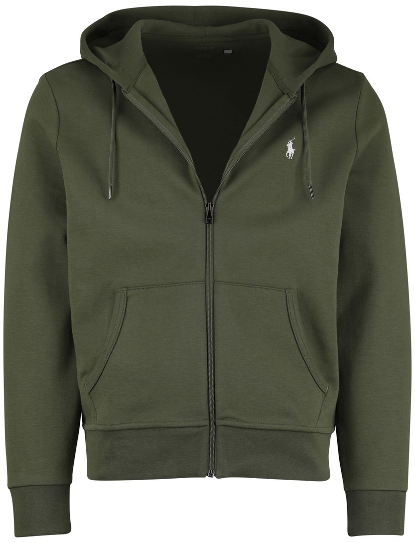 sweatvest Polo Ralph Lauren groen normale fit capuchon
