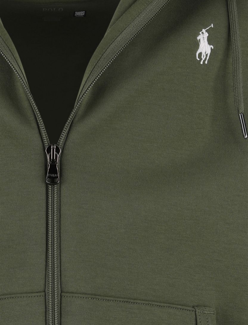 sweatvest Polo Ralph Lauren groen normale fit capuchon