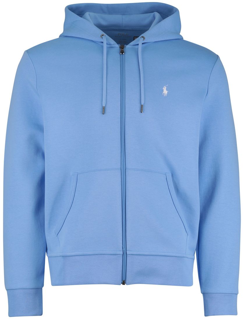 sweatvest Polo Ralph Lauren blauw capuchon normale fit