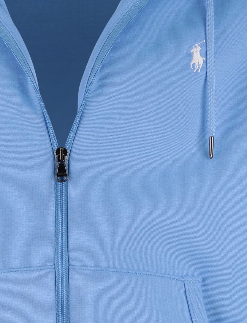 sweatvest Polo Ralph Lauren blauw capuchon normale fit