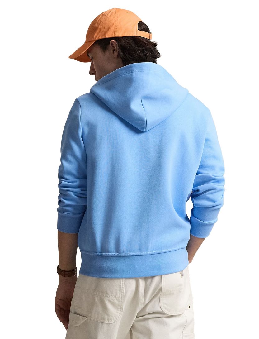 sweatvest Polo Ralph Lauren blauw capuchon normale fit