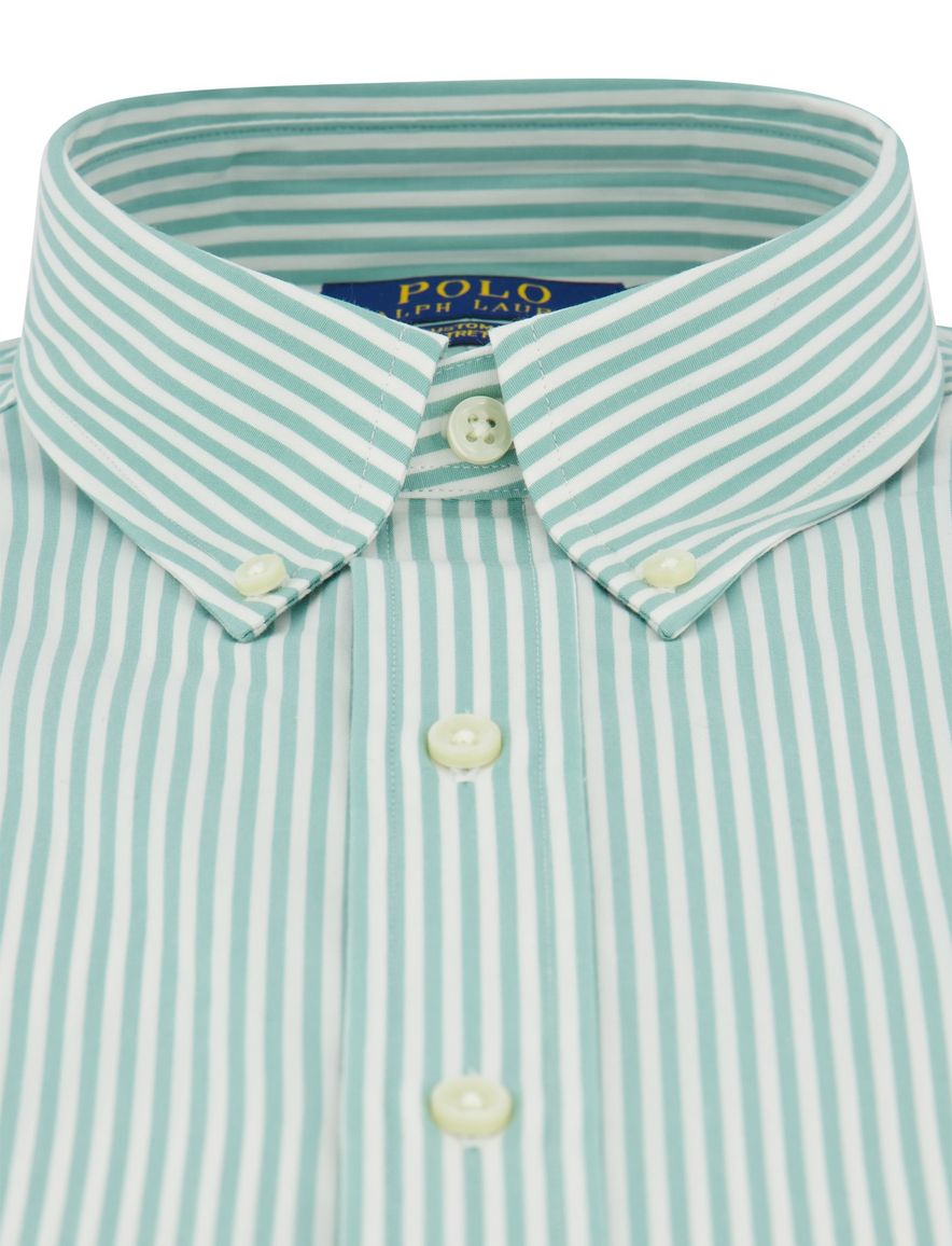 Polo Ralph Lauren Custom Fit overhemd groen met wit gestreept
