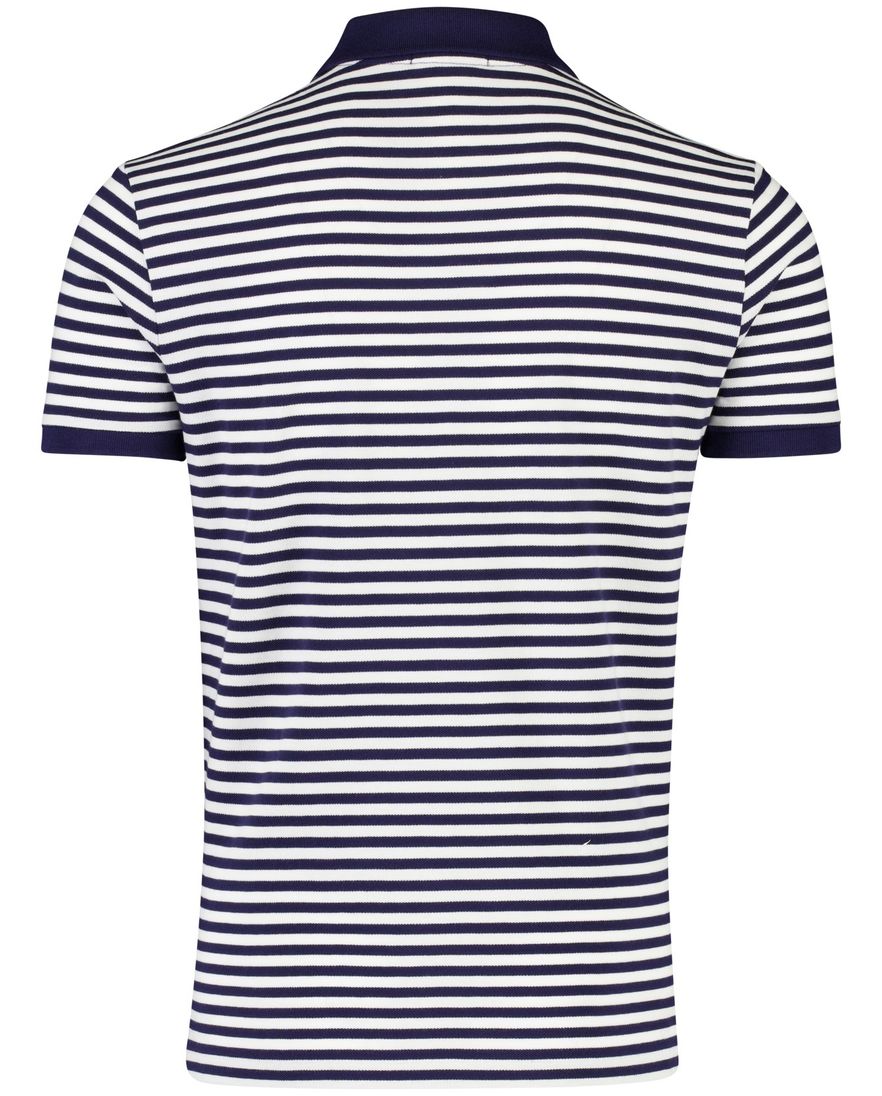 Custom slim fit polo Polo ralph lauren donkerblauwe streepjes