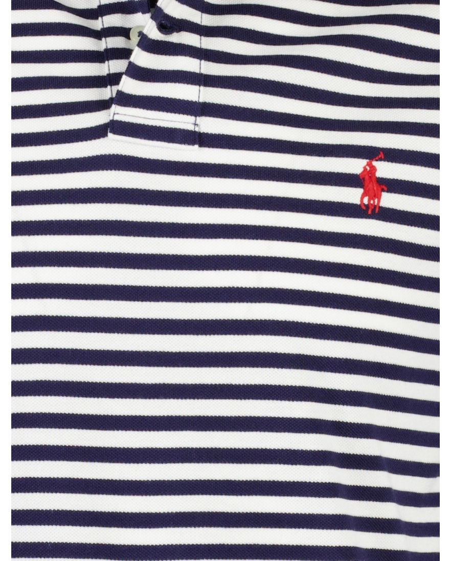 Custom slim fit polo Polo ralph lauren donkerblauwe streepjes