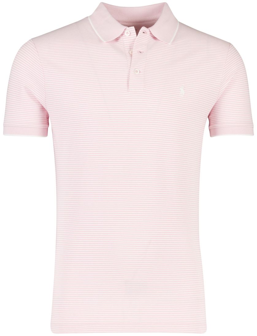 Polo roze streepjes custom slim fit Polo ralph lauren