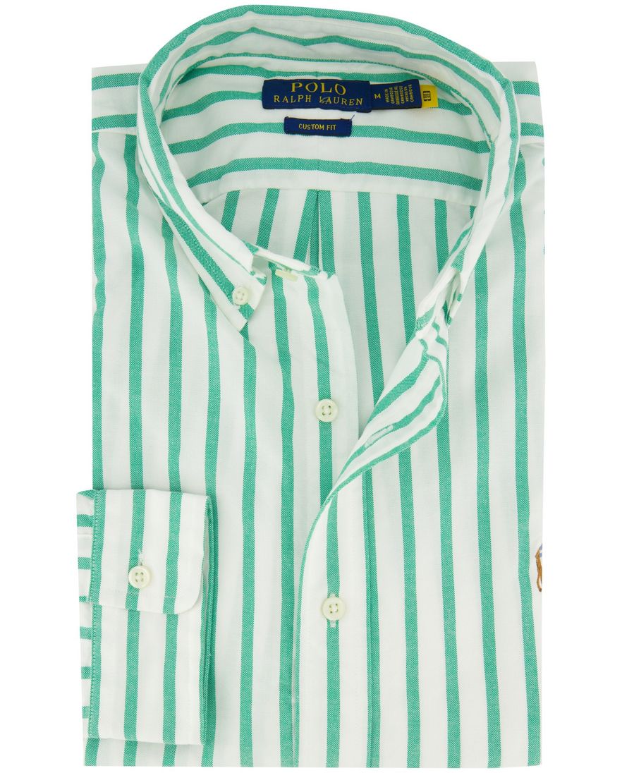 Groene streepjes overhemd Polo ralph lauren lange mouw