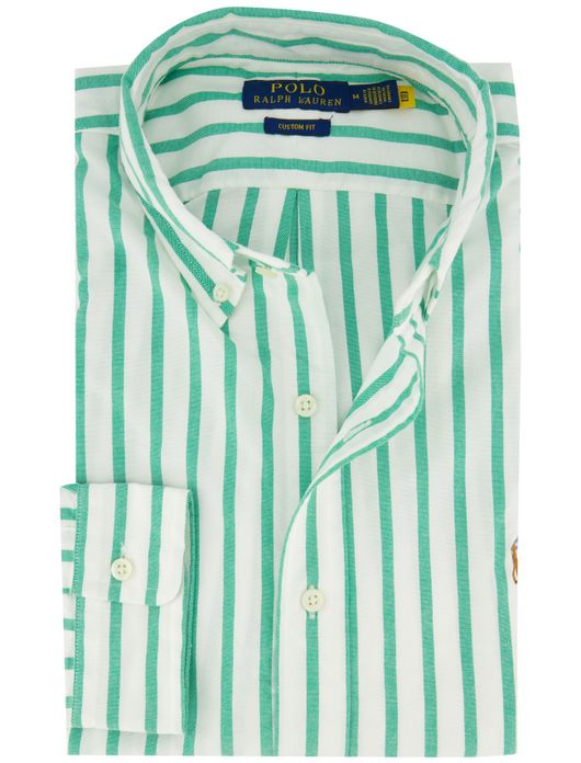 Polo ralph lauren overhemd custom fit groen gestreept