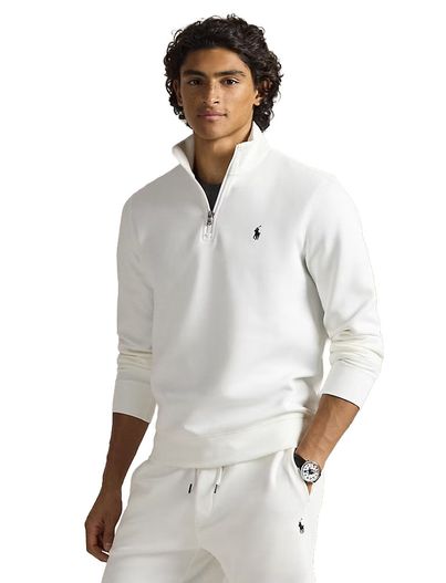 Polo Ralph Lauren trui Polo Ralph Lauren wit katoen half zip normale fit