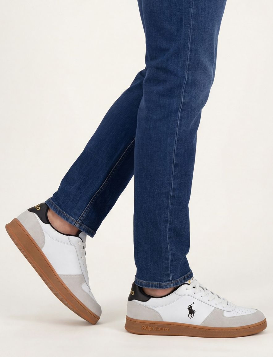 Witte sneakers Polo Ralph Lauren zwart logo
