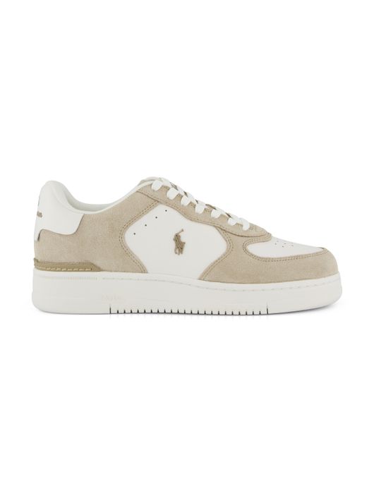 Polo Ralph Lauren witte sneakers beige logo