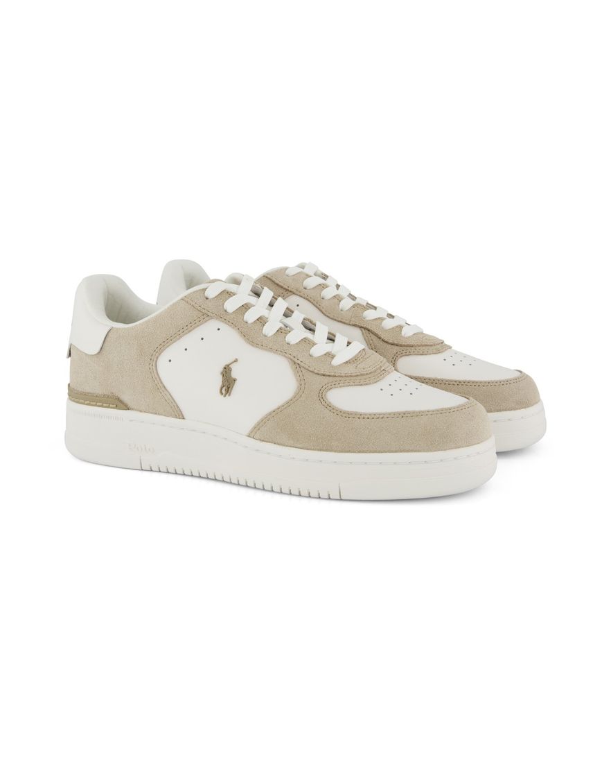 Witte sneakers Polo Ralph Lauren beige logo