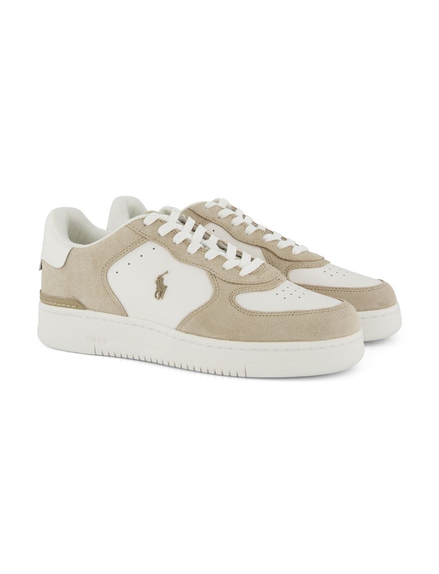 Witte sneakers Polo Ralph Lauren beige logo