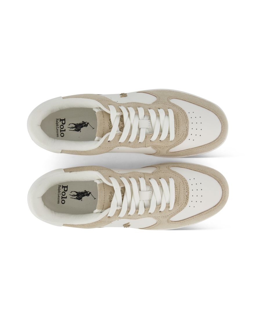 Witte sneakers Polo Ralph Lauren beige logo