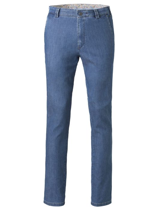 Meyer 5-pockt jeans Bonn blauw denim