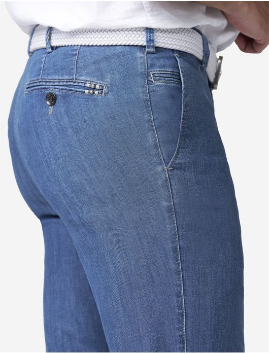 Meyer 5-pockt jeans Bonn blauw denim