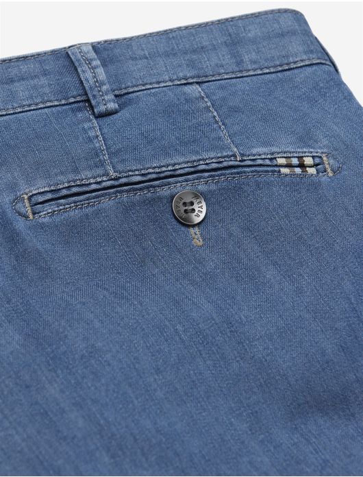 Meyer 5-pockt jeans Bonn blauw denim