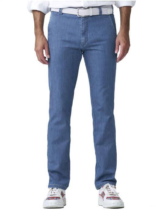 Meyer 5-pockt jeans Bonn blauw denim