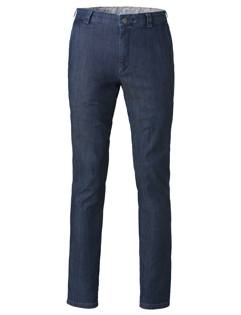 5-pockt jeans Meyer Bonn donkerblauw normale fit denim