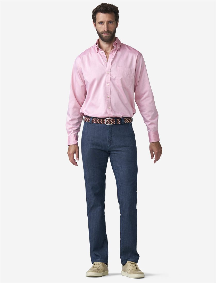 5-pockt jeans Meyer Bonn donkerblauw normale fit denim