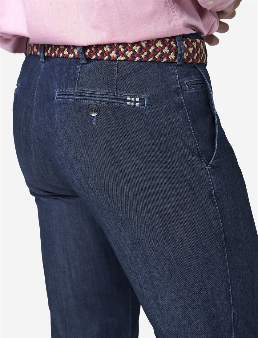 5-pockt jeans Meyer Bonn donkerblauw normale fit denim
