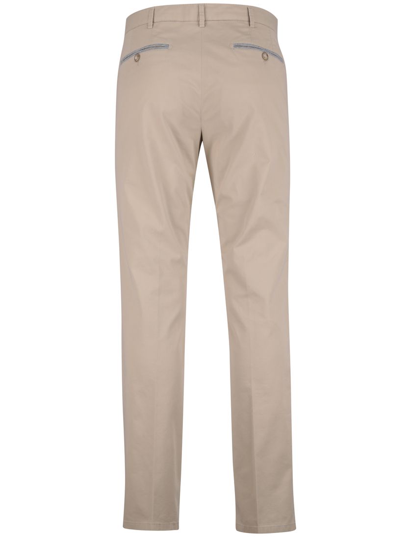Pantalon Meyer beige flatfront normale fit