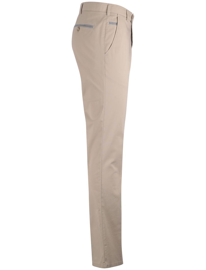 Pantalon Meyer beige flatfront normale fit