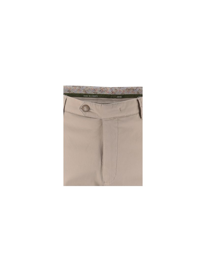 Pantalon Meyer beige flatfront normale fit