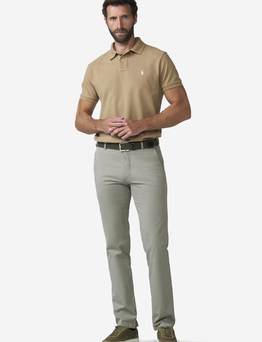 Groene pantalon flatfront Meyer Bonn normale fit