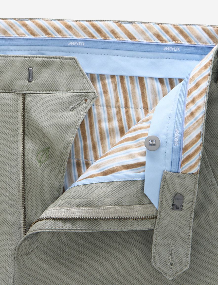 Groene pantalon flatfront Meyer Bonn normale fit