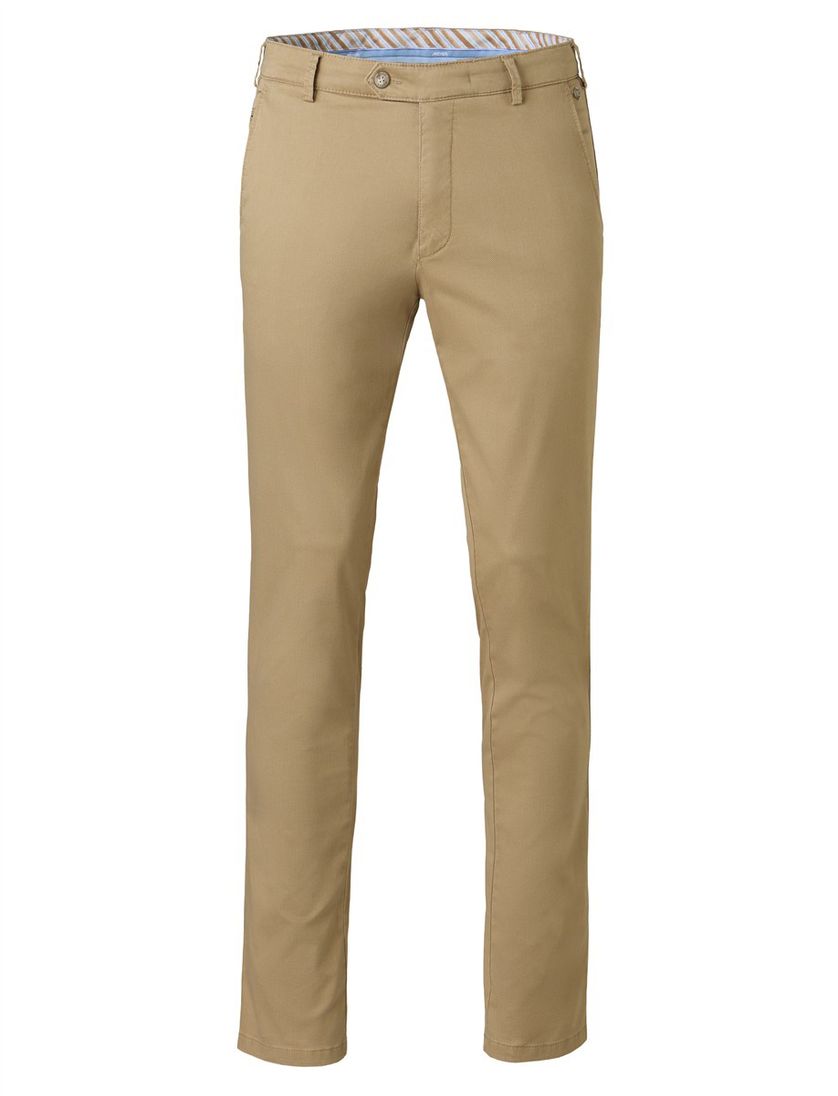 Pantalon flat front Meyer Bonn Camel katoen