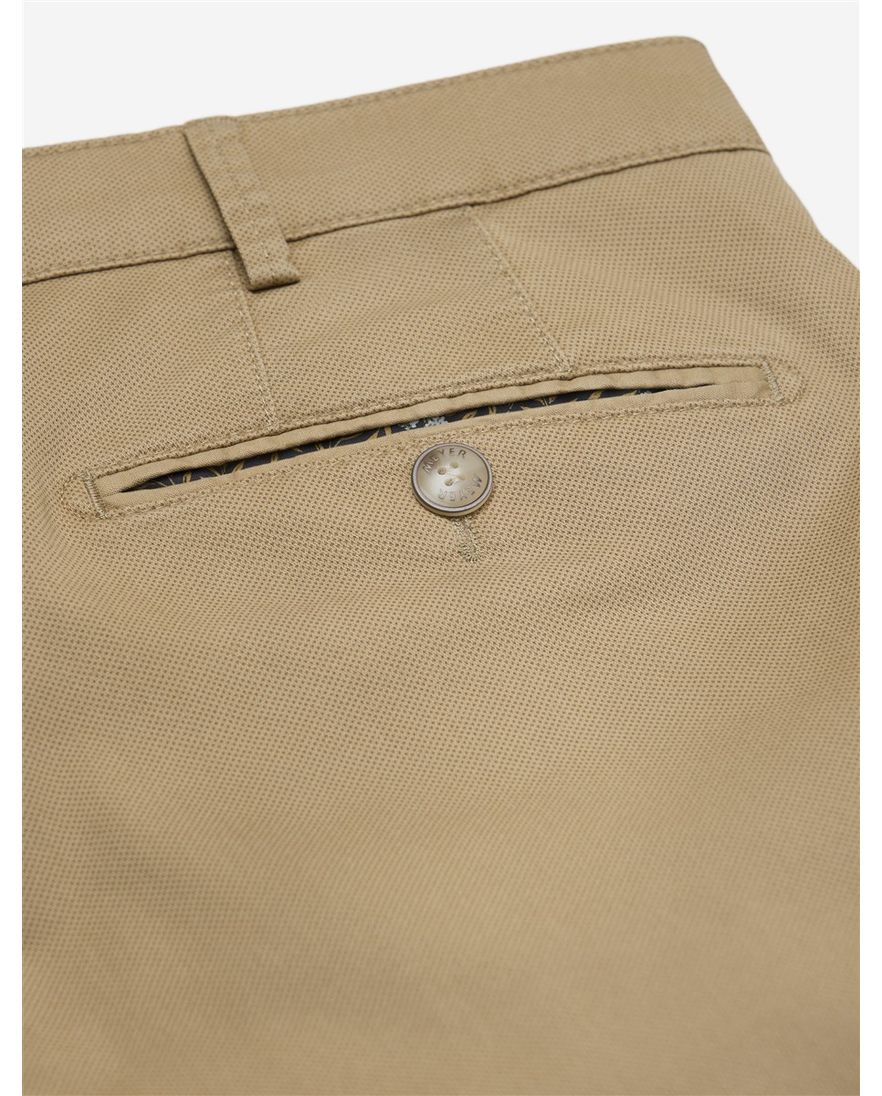 Camel pantalon flat front Meyer Bonn bio katoen