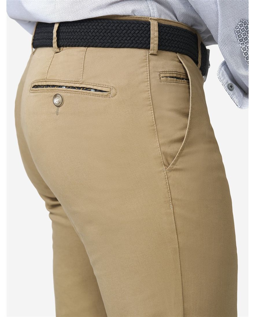 Camel pantalon flat front Meyer Bonn bio katoen