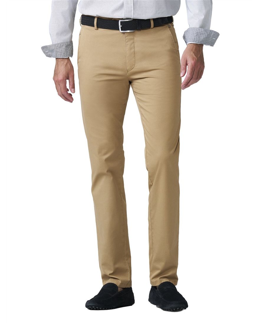 Camel pantalon flat front Meyer Bonn bio katoen