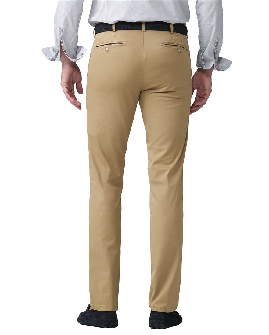 Camel pantalon flat front Meyer Bonn bio katoen