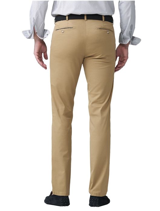 Meyer Bonn pantalon flat front camel effen